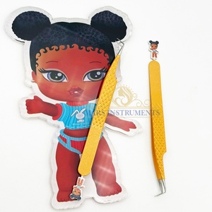 Bratty Doll Lash Tiles Corazón Mariposa Cuadrado Durable Ecológico Acrílico Extensión de pestañas Pinzas Paleta Imán Etiqueta personalizada - Product Image 1