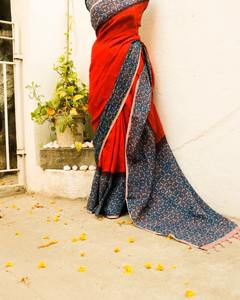 Ropa étnica india pakistaní, saris de seda de algodón con estampado digital tradicional para mujeres, ropa de fiesta, ocasiones de boda, directo - Product Image 2