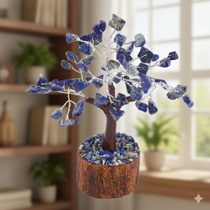 Agate <b>Crystal</b> Tree Lapis Lazuli Trunk Gemstone Chips 60pcs Handmade Semi-Precious <b>Stone</b> Crafts Feng Shui Love Chakra Styles - Product Image 1