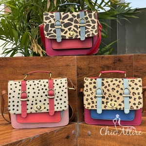 Sacs à bandoulière de créateur Dernier sac à main à rabat à compartiments multiples Sacs à main pour femmes Imprimé animal en cuir recyclé Bandoulière Sacs à main à bandoulière - Product Image 1