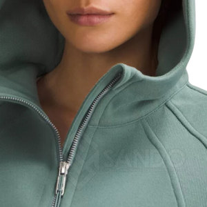 เสื้อฮู้ดดี้สตรีทแวร์สีพื้นรุ่นใหม่ล่าสุดสำหรับฤดูหนาว ผ้าฝ้าย 100% ซิปครึ่งตัว ระบายอากาศได้ดี ขายส่ง - Product Image 5