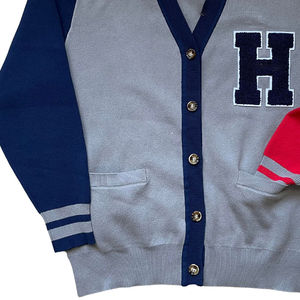 Pull cardigan sur mesure à la mode pour hommes et tricots, design vintage décontracté brodé, pull en coton et élasthanne - Product Image 4