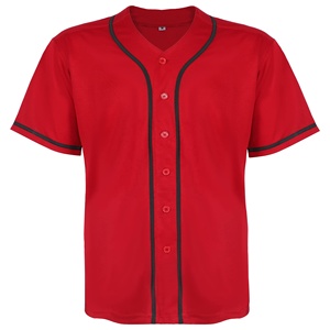 Camiseta de Béisbol con Cuello en V de Sublimación de Alta Calidad al por Mayor, 100% Poliéster para Hombre, Ropa Deportiva - Product Image 2