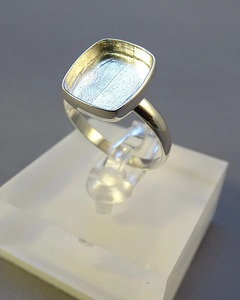 Anillo cuadrado de 12x10 de buena calidad para piedras, resina Diy, ajuste de bisel, recuerdo en blanco, joyería de resina, artesanía hecha a mano, anillo Diy - Product Image 2