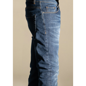 Made in Italy Pantalones slim fit de algodón para hombre lavado a la piedra con cremallera y están hechos de 98% algodón y 2% elastano para mayoristas - Product Image 2