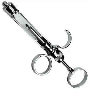 Jeringa Dental de Acero Inoxidable, Instrumento Quirúrgico Dental con Cabezal, Jeringa de Aspiración de Anestesia Dental - Product Image 1