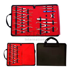 Kit d'instruments médicaux d'orthodontie de base dentaire de qualité supérieure de 18 pièces miroir, sonde, détartreur, pince à épiler et explorateur - Product Image 2