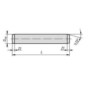 Goupille en acier K2013 D8 L28 pour assemblage industriel - Product Image 2