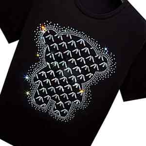 Fashion <b>Rhinestone</b> T-Shirts Custom Women Fitness Fashion Cotton Street Wear in Solid Color Breathable Women's <b>Rhinestone</b> T-Shirt - Product Image 3