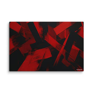 Crimson Havoc Legacy Luxe Canvas Art Modern-Classic Abstract Blue Black Contemporary Art Deco for Classic Christmas Hanging - Product Image 6
