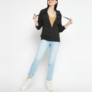 Vente chaude Nouveauté Hiver Sweat à capuche zippé grande taille pour femmes Polaire doux 100% coton Quantité en vrac - Product Image 6