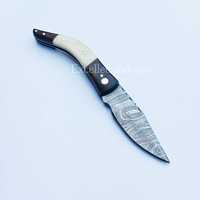 Couteau de poche pliant fait main multifonctionnel personnalisé pour la survie en plein air Meilleur prix Couteaux pliants avec manche en bois et en os