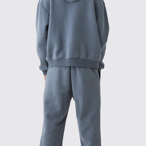 Pantalones Deportivos de Forro Polar Gris para Hombre con Bolsillos Laterales, Corte Regular, Ropa Casual de Otoño - Product Image 4