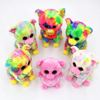 Peluche cochon unique, peluche cochon aux grands yeux, peluche arc-en-ciel, peluche tie-dye, peluche, jouet en peluche animal, cadeau en peluche pour enfants