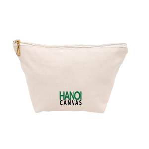 Trousse de maquillage compacte et écologique en coton personnalisée en usine ISO BSCI avec fermeture à glissière à la mode sac en toile à bas quantité minimale de commande pour le stockage des cosmétiques - Product Image 2