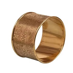 Table Decorative Metal Napkin Ring Premium Quality Handmade Napkin Holder Classic Stylish Luxury Metal Napkin Ring - Product Image 2