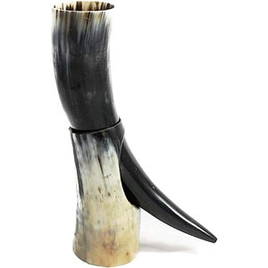 Juego de 2 tazas de gres con diseño de cuerno vikingo negro clásico, artículos de Bar de vino y cerveza de alta calidad para bodas - Product Image 5