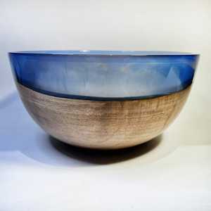 Ensemble de bols de service en bois naturel fabriqués à la main de haute qualité bols à salade sculptés personnalisés hautement polis maison hôtel restaurant inde - Product Image 2