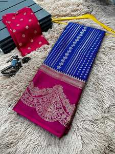 Pishwas sur mesure Saree fabriqué à la main motif complexe multi chatoyant blanc pour les fêtes de mariage traditionnel indien pakistanais - Product Image 6