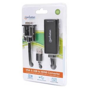 Convertidor de Video VGA y USB a HDMI Negro 152426 para Divisores y Convertidores - Product Image 2