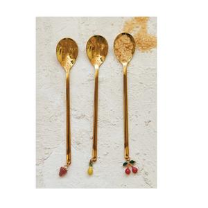 Ensemble de couverts plaqués or en gros, cuillère à café pour le sucre, dessert, gâteau, cuillère à glace pour les fêtes - Product Image 5