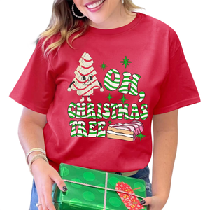 เสื้อยืดเมอร์รี่คริสต์มาสสำหรับผู้หญิงเสื้อยืดพิมพ์โลโก้คริสต์มาสระบายอากาศโพลีเอสเตอร์ - Product Image 2