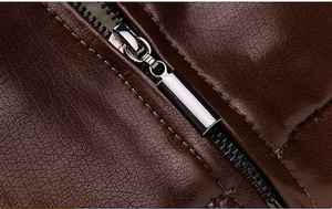 Nouveau produit Style tendance Vêtements bruns pour hommes Veste en cuir Fabriqué au Pakistan à prix d'usine en cuir de mouton fabriqué sur mesure - Product Image 5