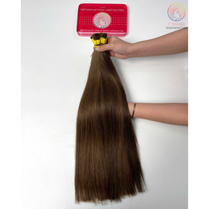 Haute qualité en vrac 100 grammes 20 pouces Double dessiné Texture droite naturelle 100% cheveux vierges vietnamiens Cyhairvn - Product Image 3