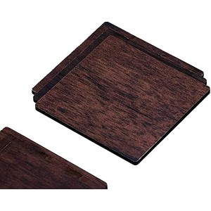 Posavasos de madera hechos a mano, posavasos de madera maciza de acacia, juego de posavasos con alfombrilla aislante para el hogar - Product Image 3