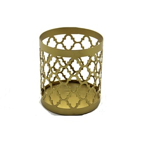 Nouveau design de bougeoirs ronds votifs en fer, couleur argent, taille standard, lanternes et pot à bougies pour la décoration intérieure - Product Image 6