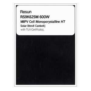 Panneau solaire monocristallin HJT BIPV à demi-cellules Resun Solar RS9K625M 600W avec certificat TUV - Product Image 2