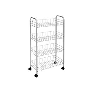 Carrello da Cucina Multifunzionale MSV con 4 Ripiani in Acciaio Cromato - Product Image 1