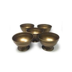 Bol de service en laiton antique pour des accents charmants et une utilisation fiable lors des mariages et des repas quotidiens en famille - Product Image 2