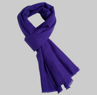Offre spéciale en gros mode pas cher hiver couleur unie femme châles doux luxe 100% pur cachemire laine châle écharpe