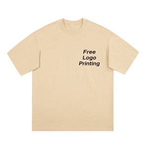 T-shirt uni brodé surdimensionné en coton de haute qualité T-shirt à motif de logo personnalisé pour hommes 2025 - Product Image 4