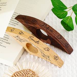 Separador de Páginas de Madera Natural Pulida y Duradera para Libros, Ligero, Ayuda para la Lectura para Estudiantes, Maestros y Lectores Ávidos AZ - Product Image 2