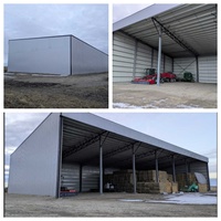 Hangar à foin agricole à montage facile Structure en acier Hangar à foin de ferme avec cadre à structure en acier