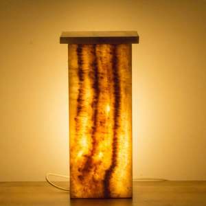 Lámparas de mesa de mármol de ónix respetuosas con el medio ambiente al por mayor diseño tallado hecho a mano para la decoración del hogar y del hotel con estilo y superventas - Product Image 4