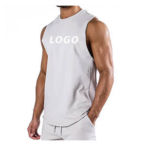 Vintage ácido lavado entrenamiento Fitness Tank Tops para hombres Casual Oversize desgastado camiseta gimnasio entrenamiento Chaleco con estilo Casual - Product Image 4