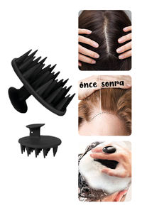 Brosse de massage du cuir chevelu en plastique souple de haute qualité, brosse de lavage des cheveux à ventouse, outil de massage capillaire Ata Home SMT-SYH non jetable - Product Image 2