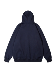 Sudadera con Capucha de Invierno de Algodón 100% Teñido Liso con Estampado de Alta Definición y Bordado, Estilo Última Moda, Térmica, Oversize, con Bolsillo Canguro para Hombre y Mujer - Product Image 6