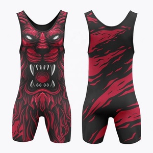 Nouvel arrivage Vêtements de sport Haltérophilie Jeunes Singlet Costume Singlet de lutte Impression numérique personnalisée - Product Image 1