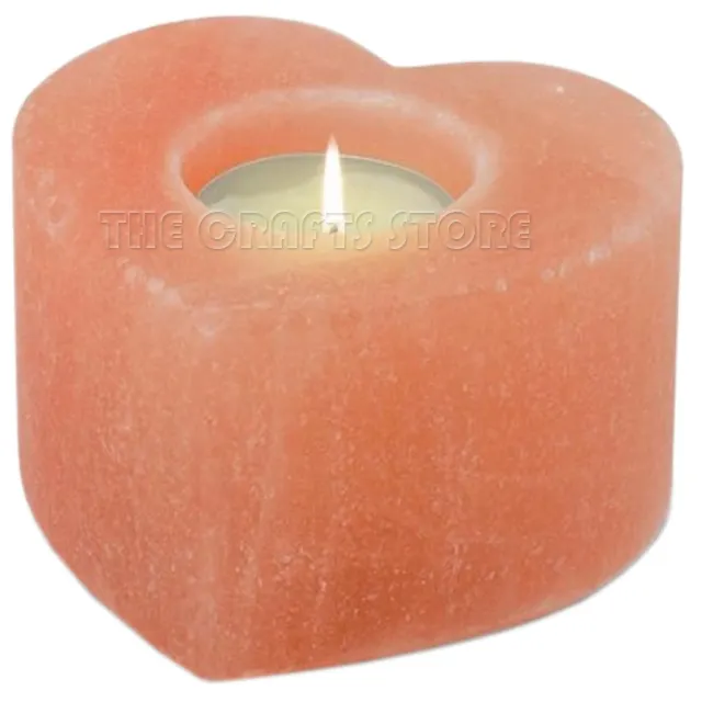 Розовый Гималайский Хрустальный подсвечник для чайной свечи, индивидуальные подсвечники из гималайской соли