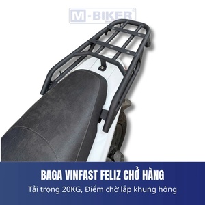 แร็คท้ายรถแบบแข็งแรงพิเศษ Feliz สำหรับสกู๊ตเตอร์ไฟฟ้า Vinfast Mbiker ติดตั้งและถอดออกได้ง่าย อุปกรณ์เสริมสำหรับสกู๊ตเตอร์ - Product Image 3