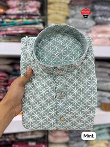 เสื้อผ้าชาติพันธุ์ที่สวยงามน่าสนใจคุณภาพดีเยี่ยมโมโน bagnoli กางเกงยาว kurta กับ Chikan schiffli ทำงานทั้งการจัดหาการขาย - Product Image 6