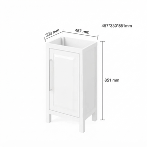 Minimalist Natural Natural Wood Single Sink <b>Bathroom</b> <b>Cabinet</b> Modern <b>Bathroom</b> Vanity Floor Standing Grey Painted Finish - Product Image 4