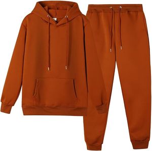 Ensemble sweat-shirt à capuche et pantalon de survêtement gris, couleur unie, tenue décontractée pour adultes, toutes saisons, jogging - Product Image 6
