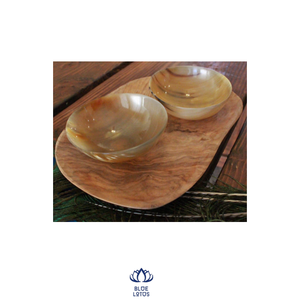Bols en corne du Vietnam faits à la main/bols en corne naturelle de buffle de haute qualité pour bol de service en corne de vaisselle de Lotus bleu - Product Image 1