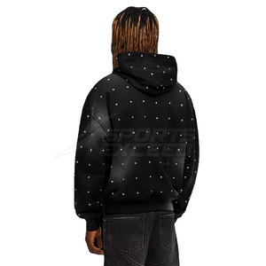 Sweat-shirts à capuche personnalisés avec strass, couleur hiver, faible MOQ, haute qualité, respirants, écologiques, pour hommes, fabriqués au Pakistan - Product Image 3