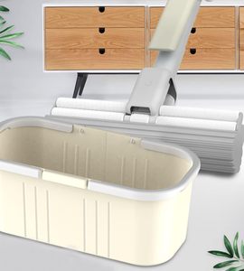 Handy Rectangular Long Plastic <b>Mop</b> <b>Buckets</b> Non-Collapsible 03-Ivory Injection Molded Type - Product Image 3
